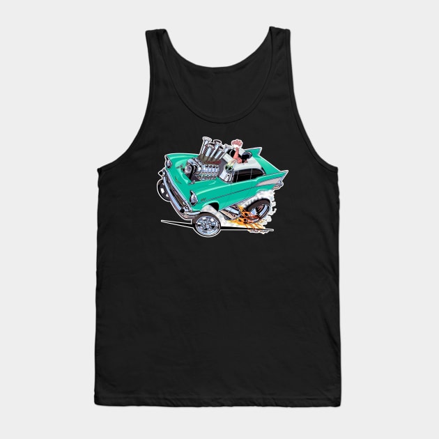 REVVIN 57 Chevy AQUA Tank Top by vincecrain